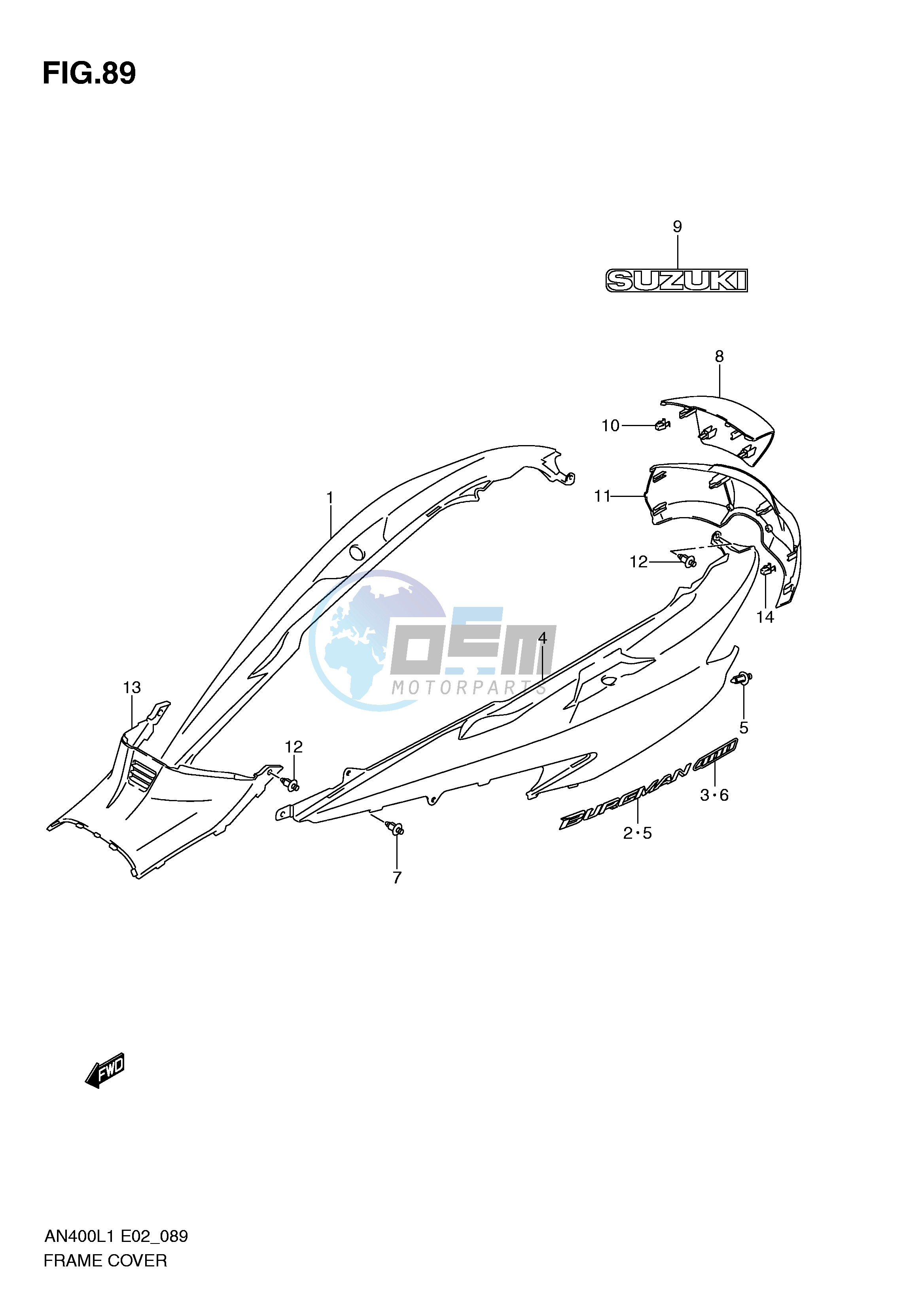 FRAME COVER (AN400ZAL1 E19)