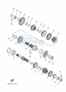 YZF320-A YZF-R3 (B7PD) drawing TRANSMISSION