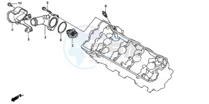 CB600F2 CB600F drawing THERMOSTAT