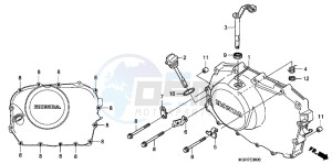 VT750SB drawing RIGHT CRANKCASE COVER