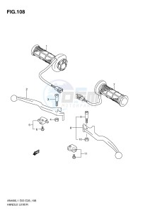 AN400 (E03) Burgman drawing HANDLE LEVER (AN400ZAL1 E28)