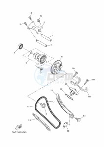 XSR125 MTM125 (BFG1) drawing CAMSHAFT & CHAIN