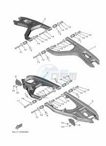 YXF1000EW YX10FPAM (B4J5) drawing REAR ARM