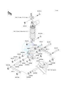 ZX 1000 C [NINJA ZX-10R] (C2) C2 drawing REAR SUSPENSION