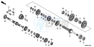 TRX250XD TRX250X Australia - (U) drawing TRANSMISSION