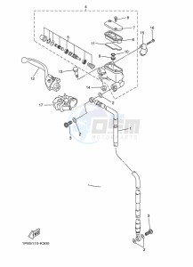 YZ250X (BF1T) drawing FRONT MASTER CYLINDER