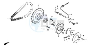 CB250 drawing STARTING CLUTCH