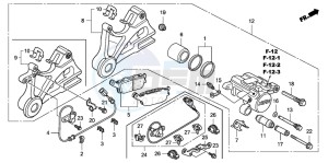 CBF600SA drawing REAR BRAKE CALIPER