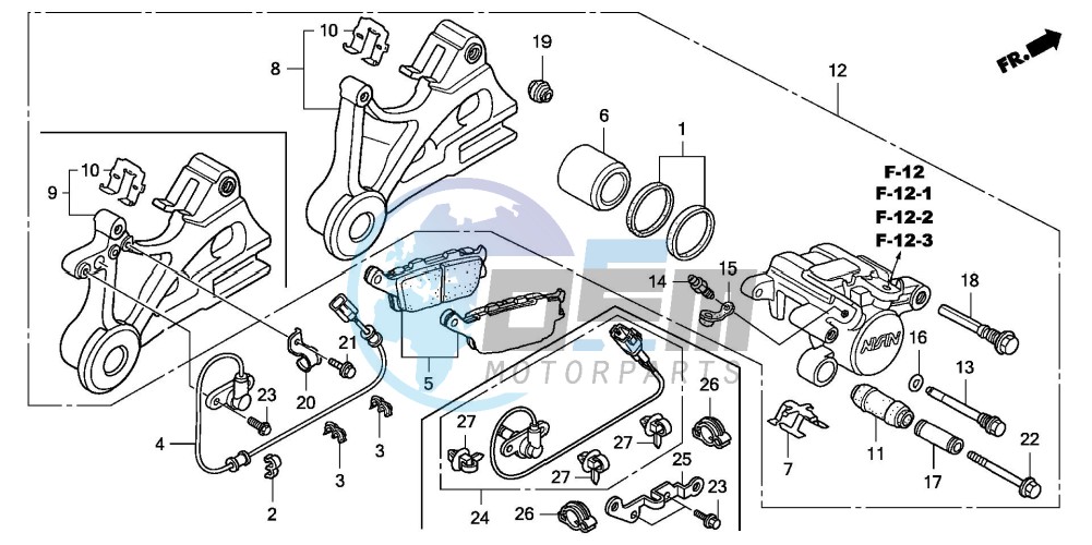 REAR BRAKE CALIPER