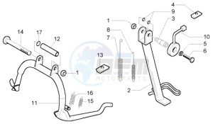 Beverly 125 RST drawing Central stand