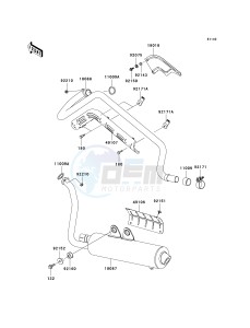 KVF 650 A [PRAIRIE 650 4X4] (A1) [PRAIRIE 650 4X4] drawing MUFFLER-- S- -