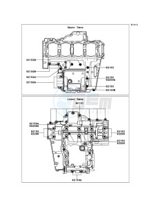 Z1000 ABS ZR1000EDF FR XX (EU ME A(FRICA) drawing Crankcase Bolt Pattern