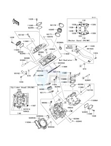 KRF 750 L [TERYX 750 FI 4X4 LE SPORT MONSTER ENERGY] (L9F-L9FA) L9FA drawing CYLINDER HEAD