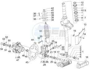 S 50 2T (25 Kmh) B-NL drawing Fork - steering tube - Steering bearing unit