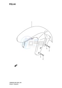 VZ800 (E3-E28) MARAUDER drawing FRONT FENDER