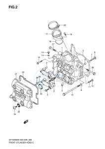 SV1000 (E3-E28) drawing FRONT CYLINDER HEAD