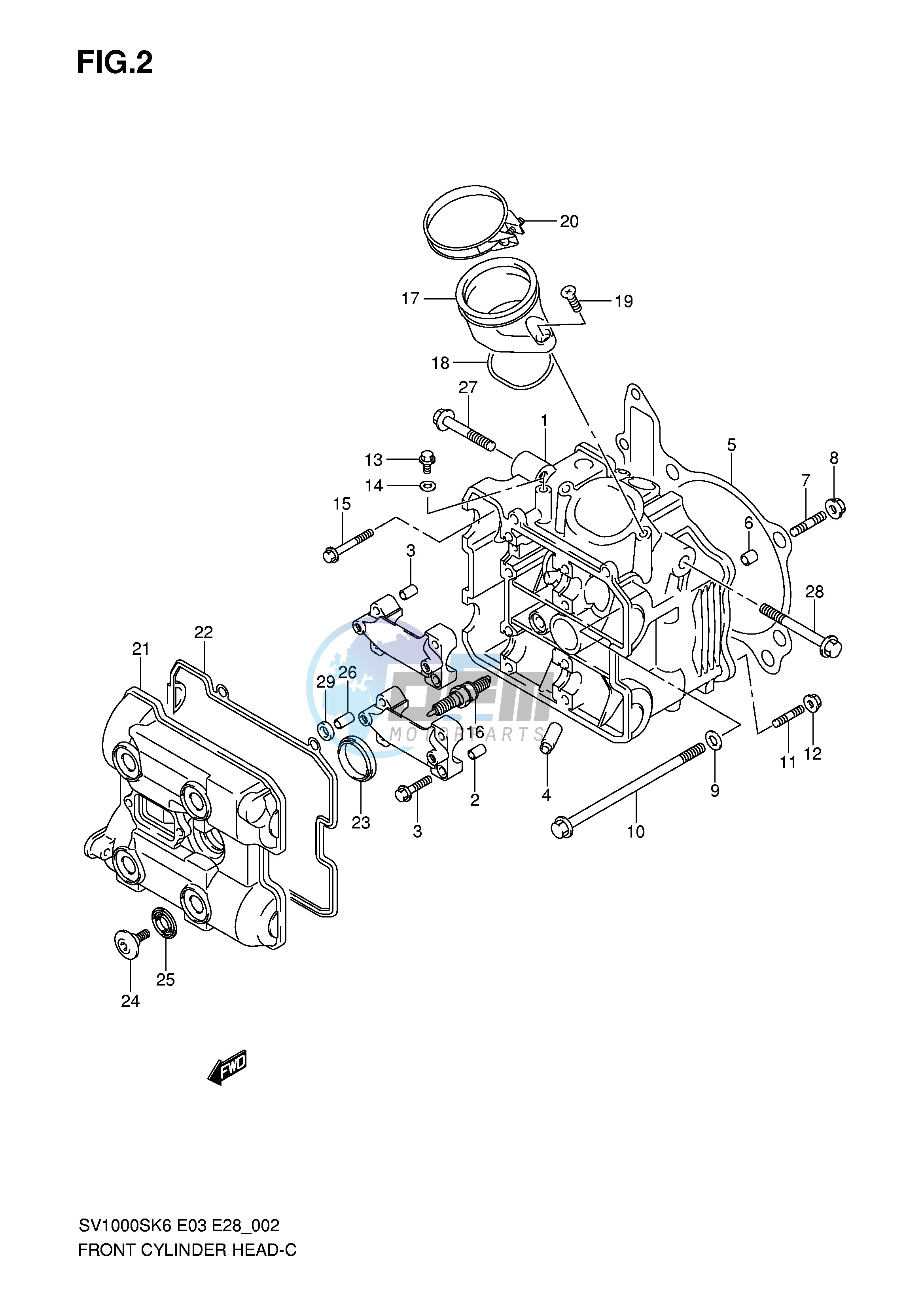 FRONT CYLINDER HEAD