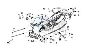 MAXSYM 600I ABS drawing CRANKCASE LEFT