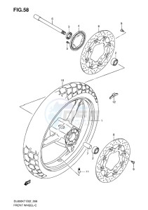 DL650 ABS V-STROM EU-UK drawing FRONT WHEEL (ABS)