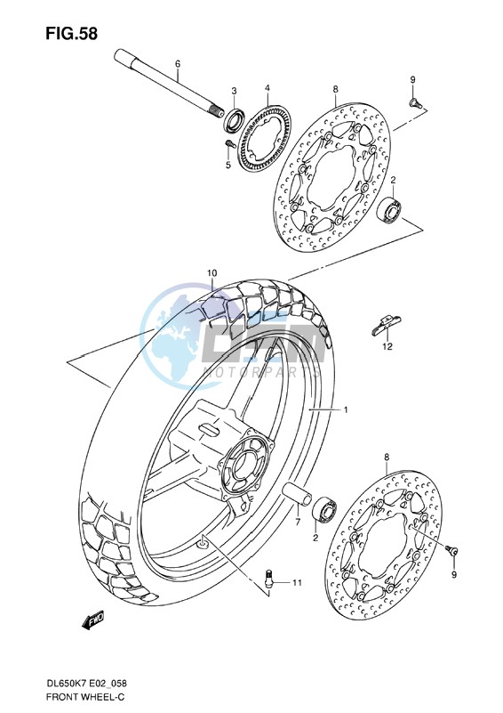 FRONT WHEEL (ABS)