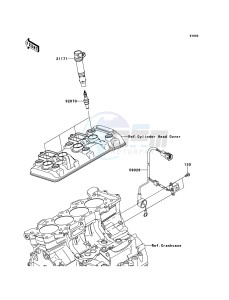 NINJA ZX-6R ZX600RBF FR GB XX (EU ME A(FRICA) drawing Ignition System