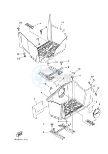 YFM550FWAD YFM5FGPB GRIZZLY 550 EPS (1HSA) drawing STAND & FOOTREST