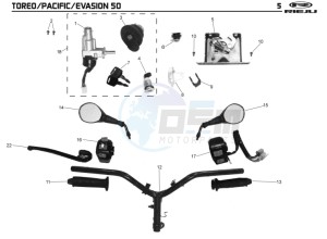 EVASION-50-EVASION drawing HANDLEBAR - CONTROLS