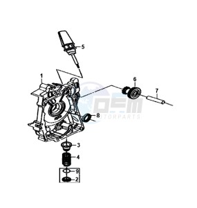 FIDDLE II 50 (25 KM/H) (AF05W4-NL) (E4) (L8-M0) drawing R. CRANK CASE COVER / FIDDLE II 50 (25 KM/H) (AF05W4-NL) (E4) (L8-M0)