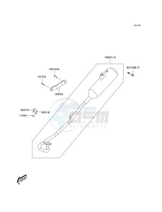 KSF 90 A [KFX90] (A7F-A9S) A7F drawing MUFFLER-- S- -