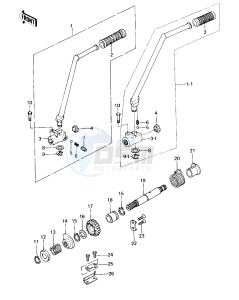 KZ 650 C [CUSTOM] (C1-C3) [CUSTOM] drawing KICKSTARTER MECHANISM