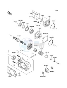 MULE 3010 TRANS 4x4 DIESEL KAF950C7F EU drawing Bevel Gear Case