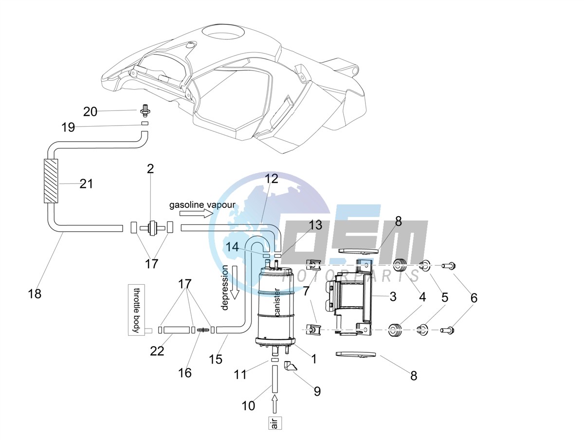 Fuel vapour recover system