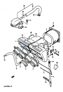 GSX-R750 (J-K-L) drawing AIR CLEANER (MODEL L)