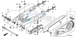 CBF1000S9 France - (F / ABS CMF) drawing SWINGARM