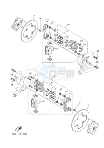 YXZ1000E YXZ10YPXG YXZ1000R EPS (2HC6) drawing REAR BRAKE CALIPER