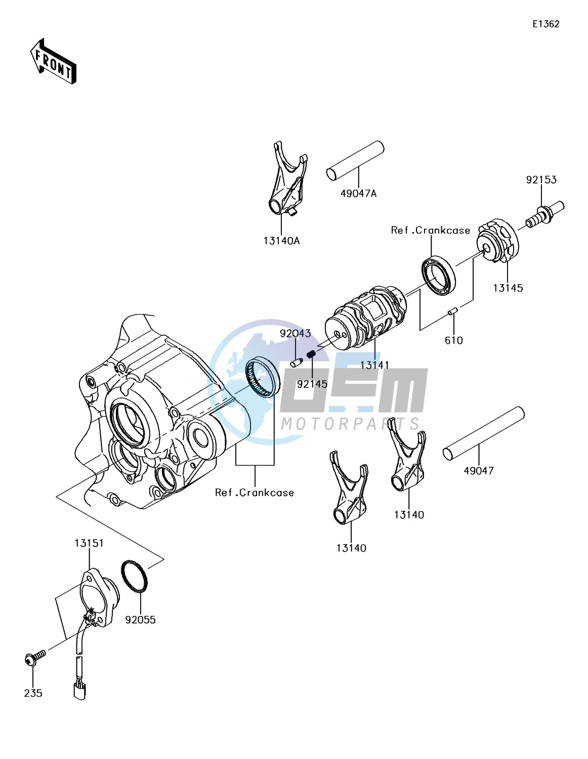 Gear Change Drum/Shift Fork(s)