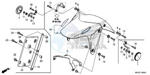 CB500FE CB500F UK - (E) drawing FRONT FENDER