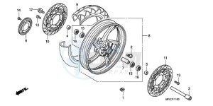 CB600F9 U / ABS ST drawing FRONT WHEEL