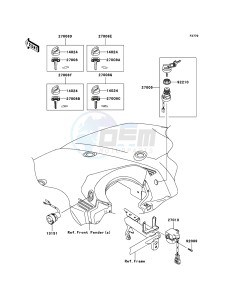 KVF650 4x4 KVF650-D1 EU GB drawing Ignition Switch