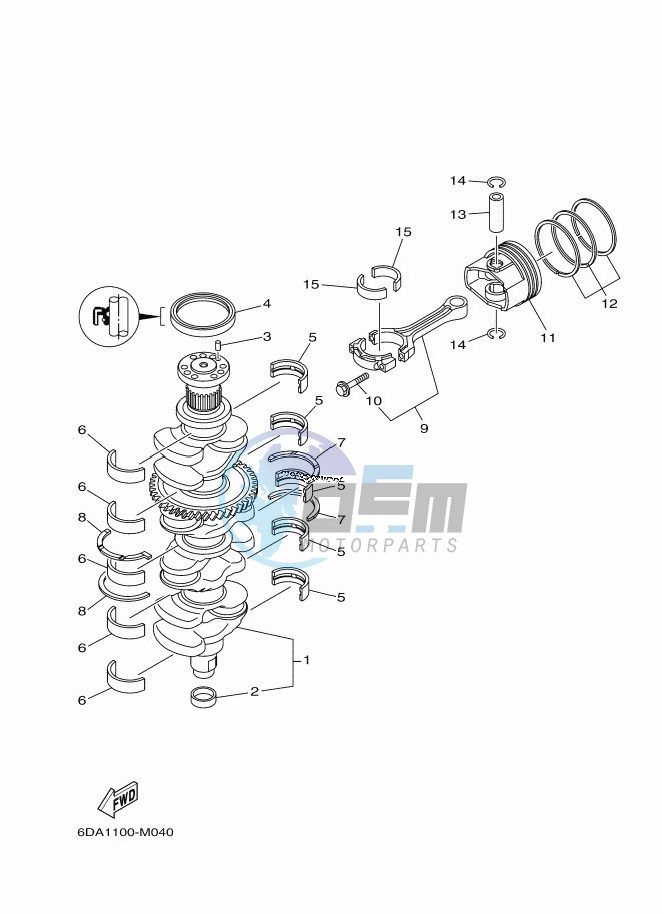 CRANKSHAFT--PISTON