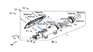 Joymax 300i ABS drawing EXHAUST