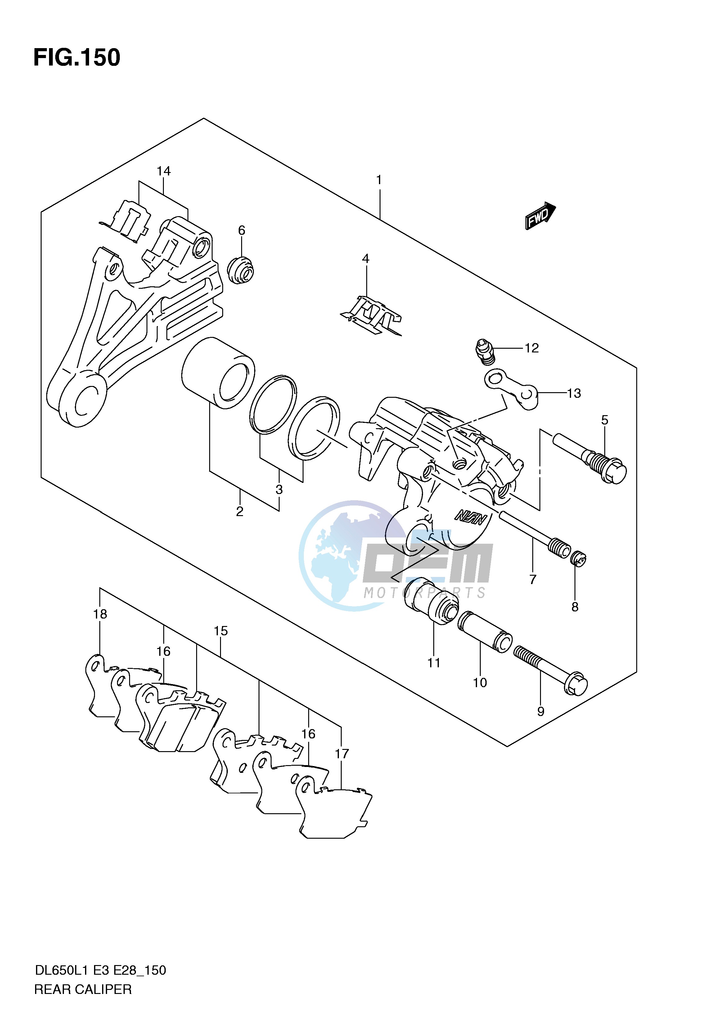 REAR CALIPER (DL650L1 E33)