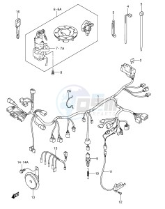 GSF600 (E2) Bandit drawing WIRING HARNESS (GSF600Y UY K1 K2 UK1 UK2)