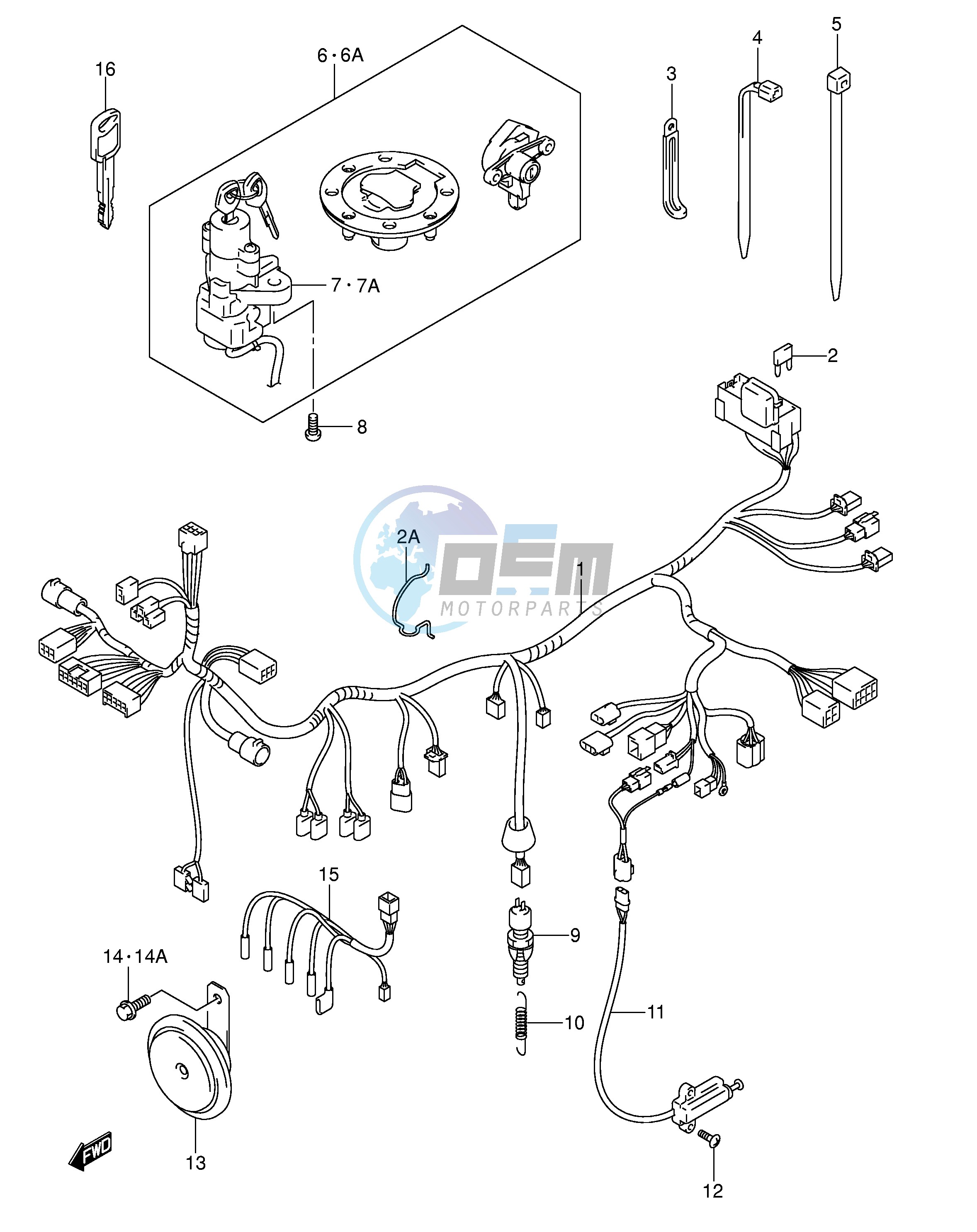 WIRING HARNESS (GSF600Y UY K1 K2 UK1 UK2)