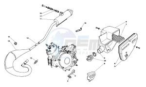 Pegaso 50 GT and LS drawing Exhaust system