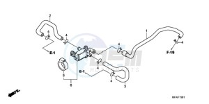 CBF1000T9 UK - (E / ABS MKH) drawing AIR INJECTION CONTROL VALVE