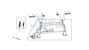 MAXSYM 400 EFI drawing CENTRAL STAND