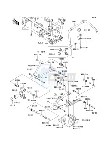 KVF 750 C [BRUTE FORCE 750 4X4I] (C6F-C7F) C6F drawing REAR SUSPENSION