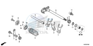 CBR300RF CBR300R Europe Direct - (ED) drawing GEARSHIFT DRUM