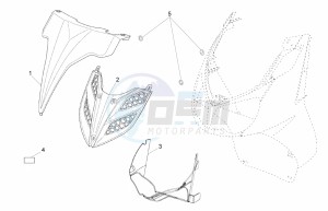 Sport City Street 125 4t 4v e3 drawing Front body - Front cover